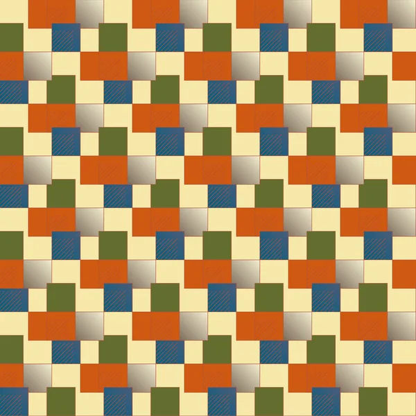 Abstrait Géométrique Coloré Motif Sans Couture — Image vectorielle