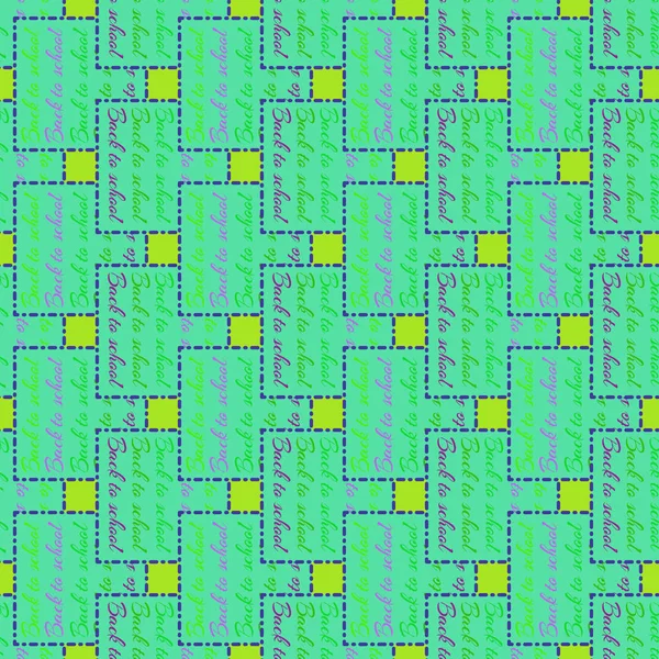 Terug Naar School Nieuwe Naadloze Patroon Voor Achtergrond — Stockvector