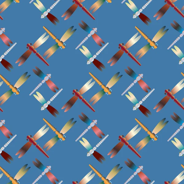 Dekoratif renkli seamless modeli ile şirin yusufçuk