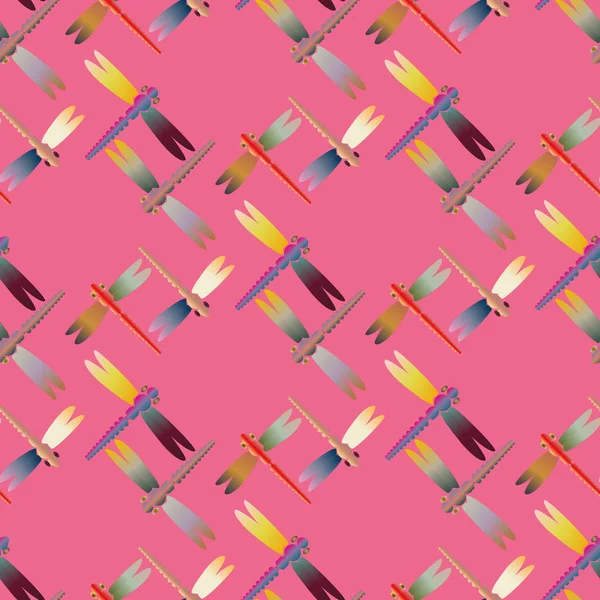 Dekoratif renkli seamless modeli ile şirin yusufçuk