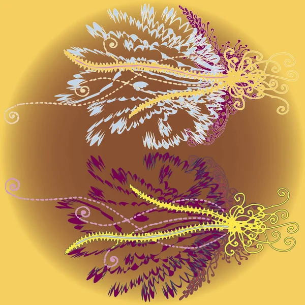 Yeni tasarım çalışmaları için el yapımı doodle ile soyut desen.