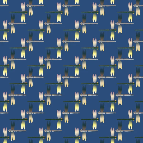 Dekoratif renkli seamless modeli ile şirin yusufçuk