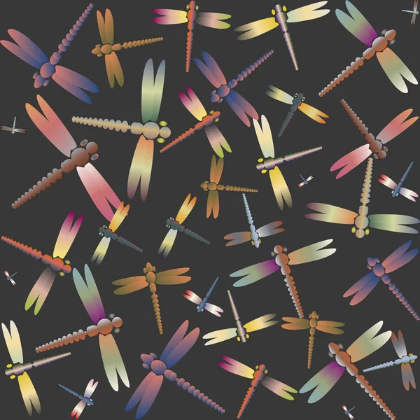 Dekoratif renkli seamless modeli ile şirin yusufçuk