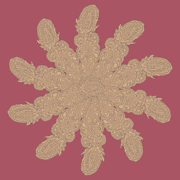 Stil zentangle yeni simetrik mandala doodle ile sanat esin kaynağı oldu. Duvar kağıdı, desen dolgularını, web sayfaları, yüzey dokuları için dekoratif nesne-ebilmek var olmak kullanılmış.