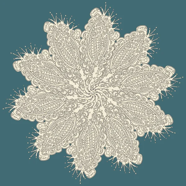 Basit renkli soyut mandala. Parlak dairesel süsleme basit şekiller oluşur. 