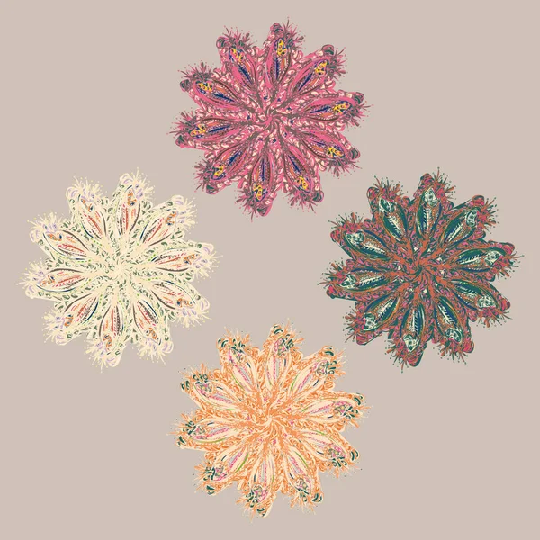 Stil zentangle yeni simetrik mandala doodle ile sanat esin kaynağı oldu. Duvar kağıdı, desen dolgularını, web sayfaları, yüzey dokuları için dekoratif nesne-ebilmek var olmak kullanılmış.