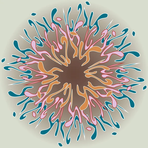 Yeni simetrik soyut mandala. Duvar kağıdı, desen dolgularını, web sayfaları, yüzey dokuları için dekoratif nesne-ebilmek var olmak kullanılmış.