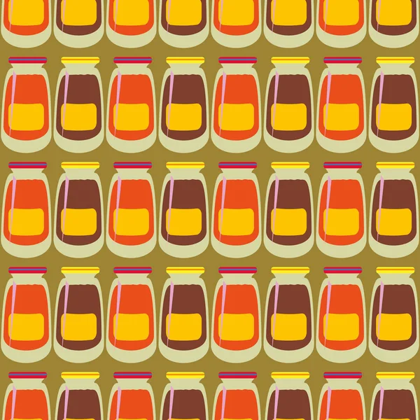 Kavanoz ile rustik ev konserve yeni dikişsiz desen arka planı için.