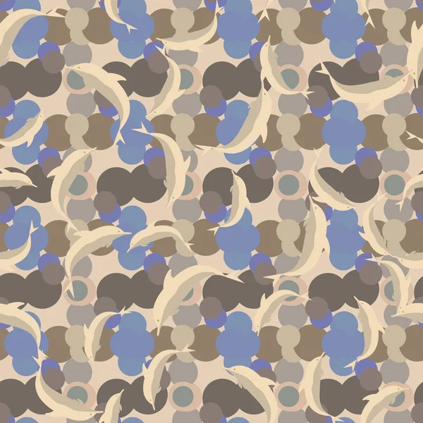 Yunuslar su altında çizim arka planı için bir sürü ile sorunsuz doku