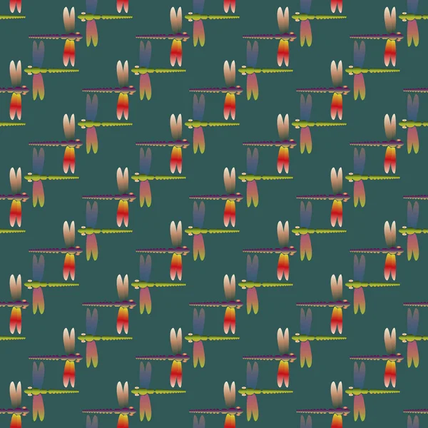 Dekoratif renkli seamless modeli ile şirin yusufçuk