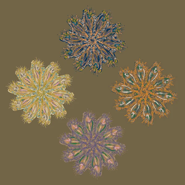 Stil zentangle yeni simetrik mandala doodle ile sanat esin kaynağı oldu. Duvar kağıdı, desen dolgularını, web sayfaları, yüzey dokuları için dekoratif nesne-ebilmek var olmak kullanılmış.