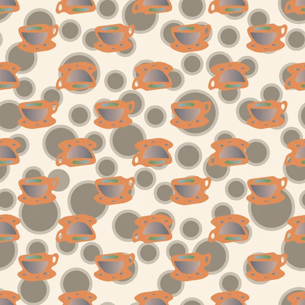 Bardak kahve veya çay arka plan seamless modeli üzerinde noktalı.