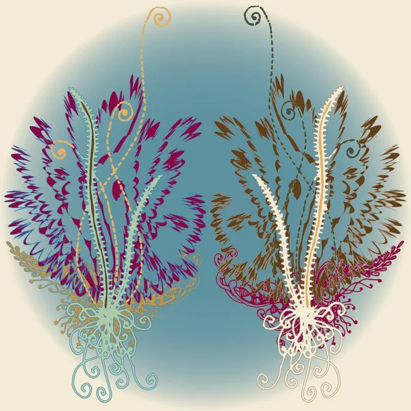 Yeni tasarım çalışmaları için el yapımı doodle ile soyut desen.