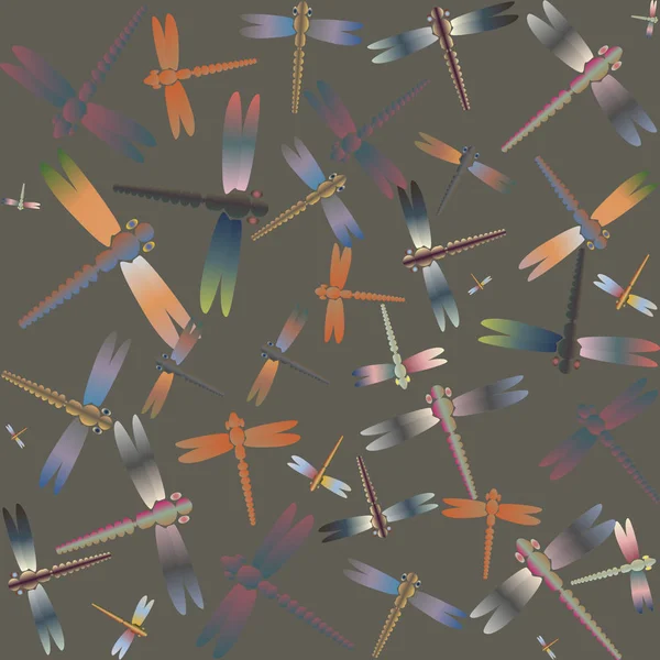 Dekoratif renkli seamless modeli ile şirin yusufçuk