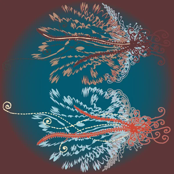 Yeni tasarım çalışmaları için el yapımı doodle ile soyut desen.