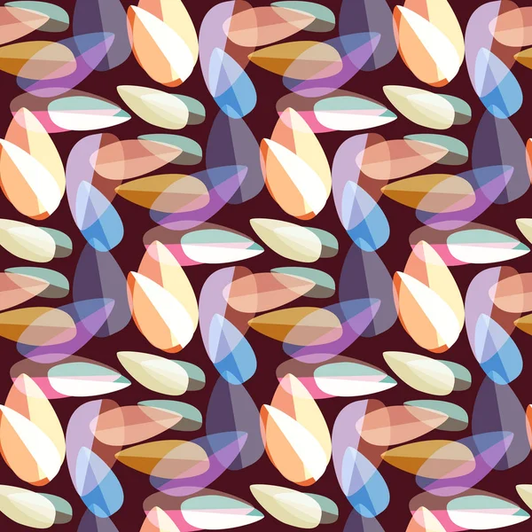 Parlak arka plan Dikişsiz desen çok renkli yapraklarda.