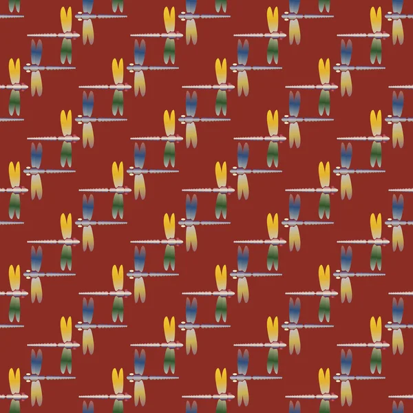 Dekoratif renkli seamless modeli ile şirin yusufçuk