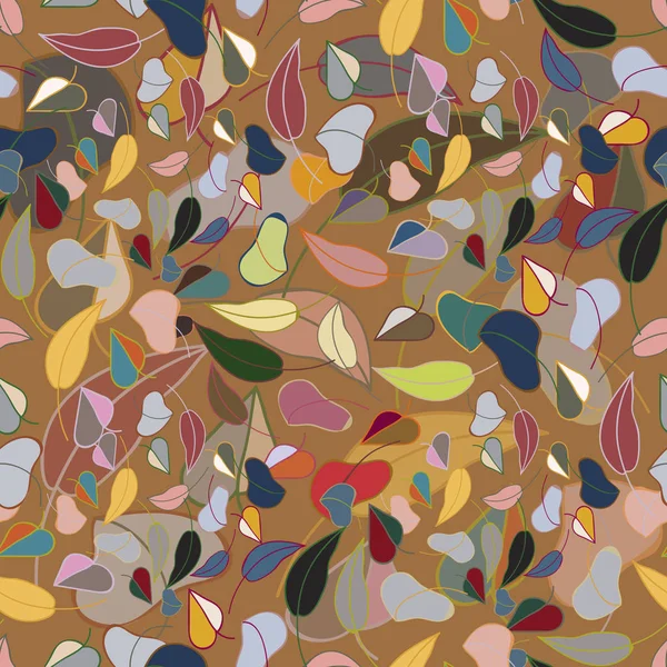 sonbahar yaprakları seamless modeli, vektör çizim 