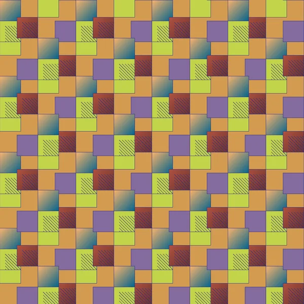 Abstrait Géométrique Coloré Motif Sans Couture — Image vectorielle