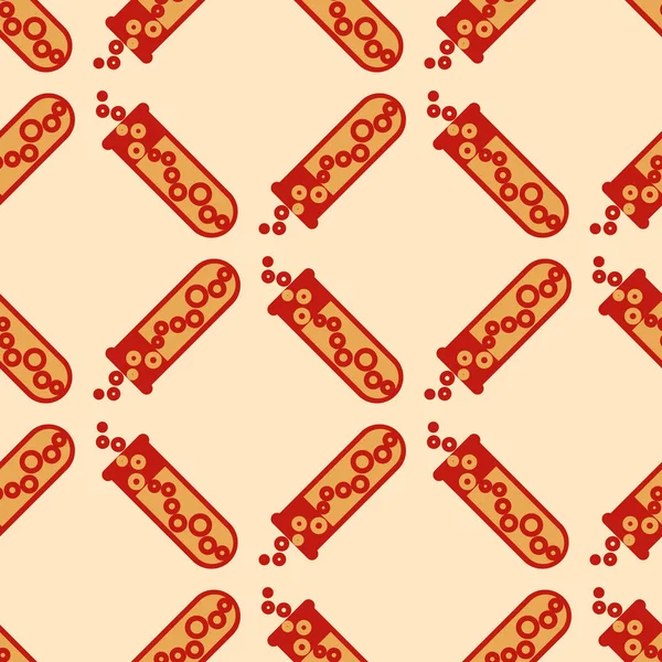 Kimya test tüpleri parlak arka plan üzerinde. Seamless modeli.