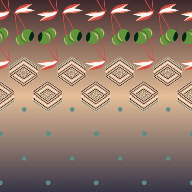 kiraz seamless modeli. Tekstil Ambalaj ve duvar kağıtları için iyi.