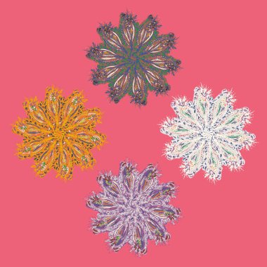 Stil zentangle yeni simetrik mandala doodle ile sanat esin kaynağı oldu. Duvar kağıdı, desen dolgularını, web sayfaları, yüzey dokuları için dekoratif nesne-ebilmek var olmak kullanılmış.