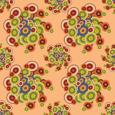 Soyut geometrik renkli seamless modeli daireler ile