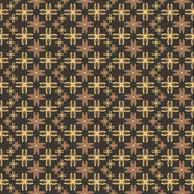 Çiçekler, vektör çizim ile çok renkli geometrik seamless modeli 