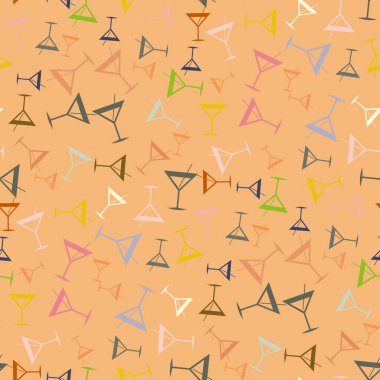 Tropik kokteyller renkli seamless modeli