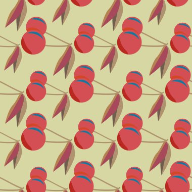 kiraz seamless modeli. Tekstil Ambalaj ve duvar kağıtları için iyi.