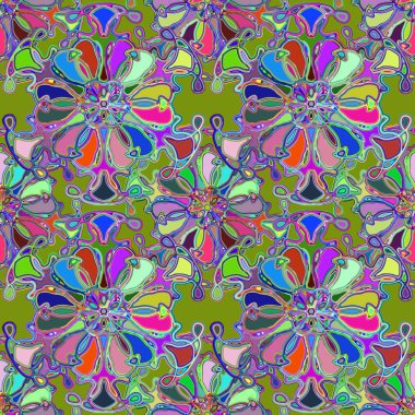 Soyut kaleydoskop renkli Dikişsiz desen arka planı için. 