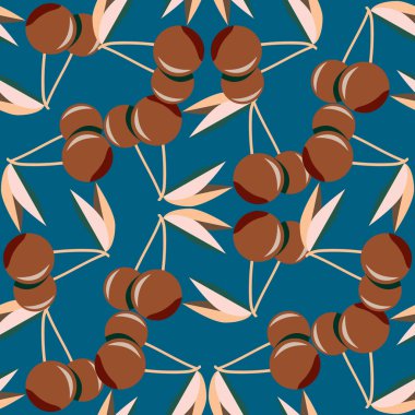 kiraz seamless modeli. Tekstil Ambalaj ve duvar kağıtları için iyi.