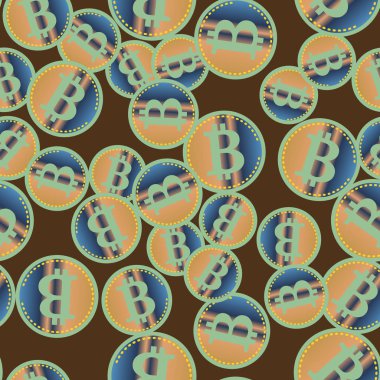 bitcoins parlak parlak pahalı sikkeleri ile Seamless modeli 