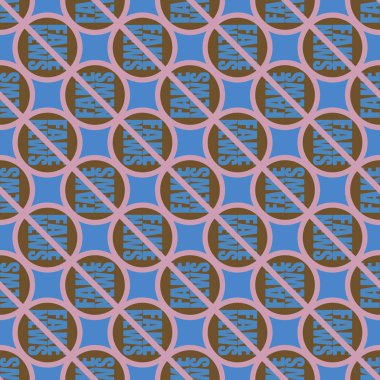 Logo sahte haberlerle kavramsal seamless modeli. İnsanlığın küresel sorunları.