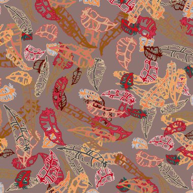 Tüyler, vektör çizim ile zemin 