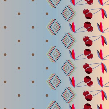 kiraz seamless modeli. Tekstil Ambalaj ve duvar kağıtları için iyi.