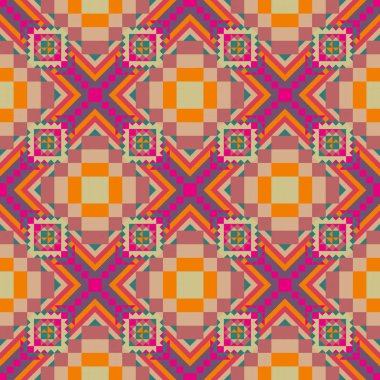 Geometrik etnik desen sorunsuz tasarım arka plan veya duvar kağıdı için