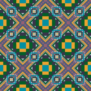 Geometrik etnik desen sorunsuz tasarım arka plan veya duvar kağıdı için