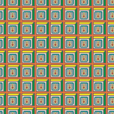 Ok düğmeleri ile Dikişsiz soyut desen