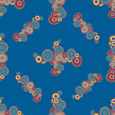 Soyut geometrik renkli seamless modeli daireler ile