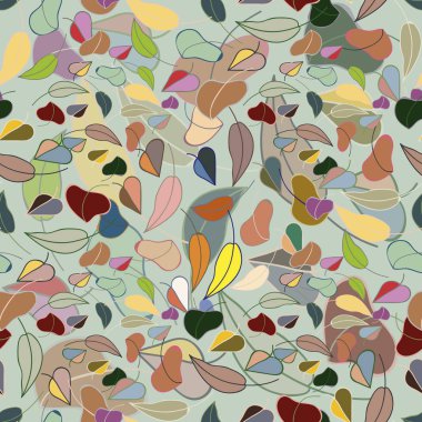 sonbahar yaprakları seamless modeli, vektör çizim 