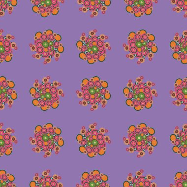 Soyut geometrik renkli seamless modeli daireler ile