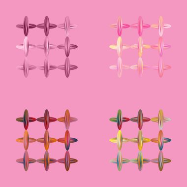 renkli konu haçlar, vektör çizim 