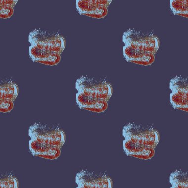 Bulutlar Dikişsiz desen şeklinde suluboya soyut leke.