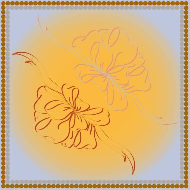 Set çekilmiş yay izole el renk arka plan üzerinde.