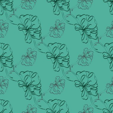 Çok renkli yay ve kurdeleler parlak seamless modeli.