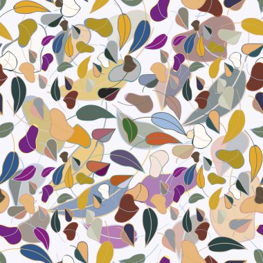 sonbahar yaprakları seamless modeli, vektör çizim 