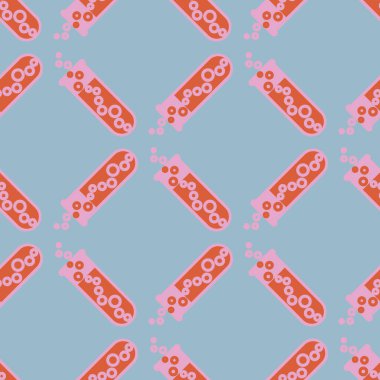 Kimya test tüpleri parlak arka plan üzerinde. Seamless modeli.