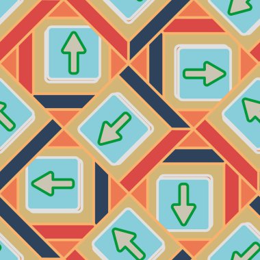 Ok düğmeleri ile Dikişsiz soyut desen