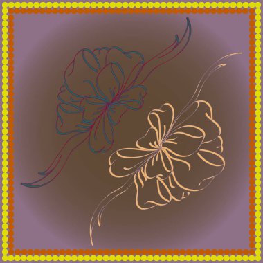 Set çekilmiş yay izole el renk arka plan üzerinde.